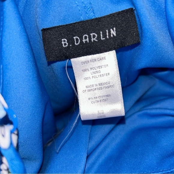 B Darlin Juniors Cowl Neck Paisley Dress Size 5/6 - Picture 4 of 4